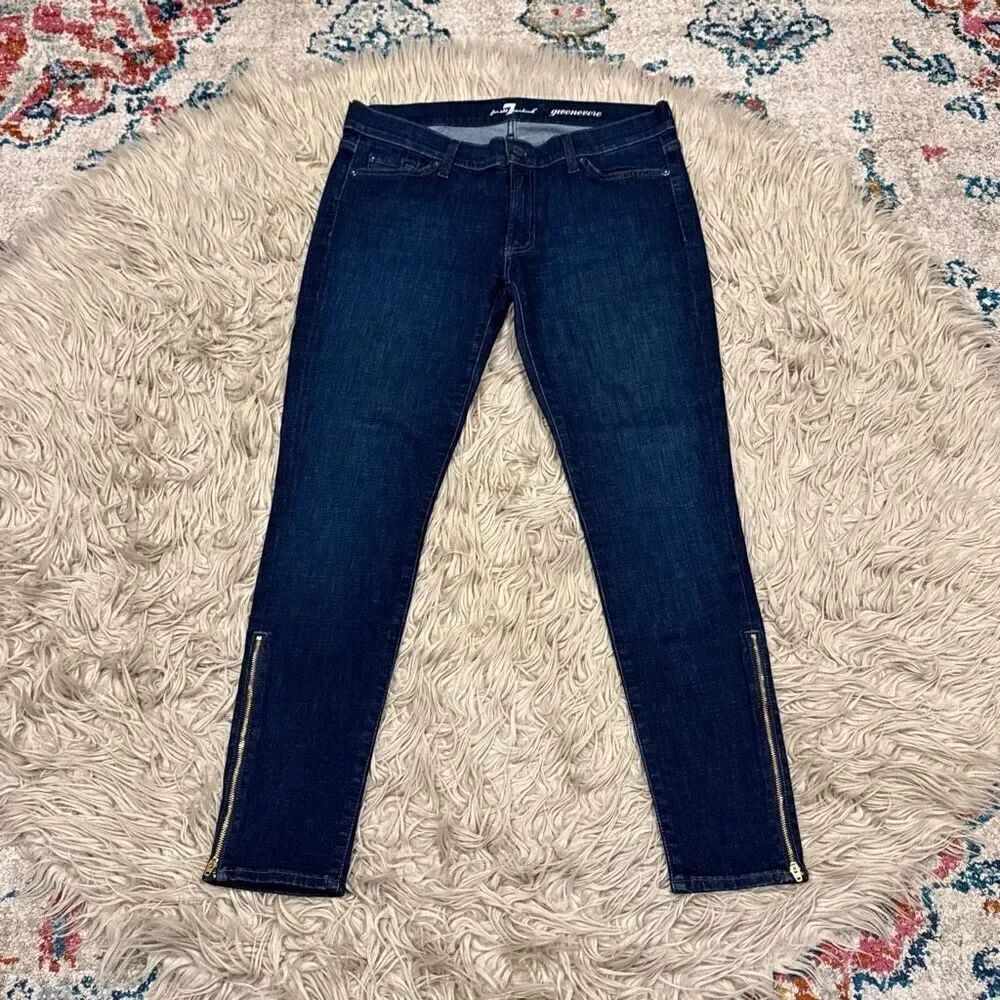 7FAM Gwenevere ankle zip jeans size 31